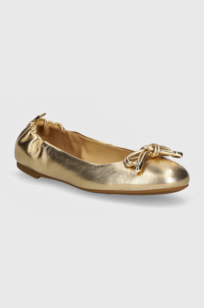 MICHAEL Michael Kors balerini de piele Astra culoarea auriu, 40T4ATFP1M 740 MICHAEL Michael Kors balerini de piele Astra culoarea auriu, 40T4ATFP1M 740