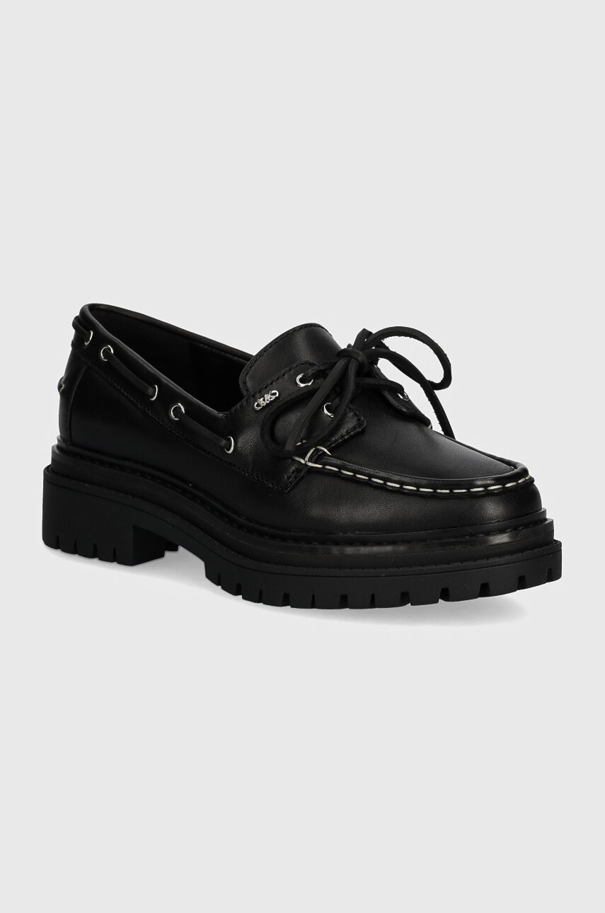 MICHAEL Michael Kors mocasini de piele Cameron femei, culoarea negru, cu platforma, 40T4CAFP1L 001