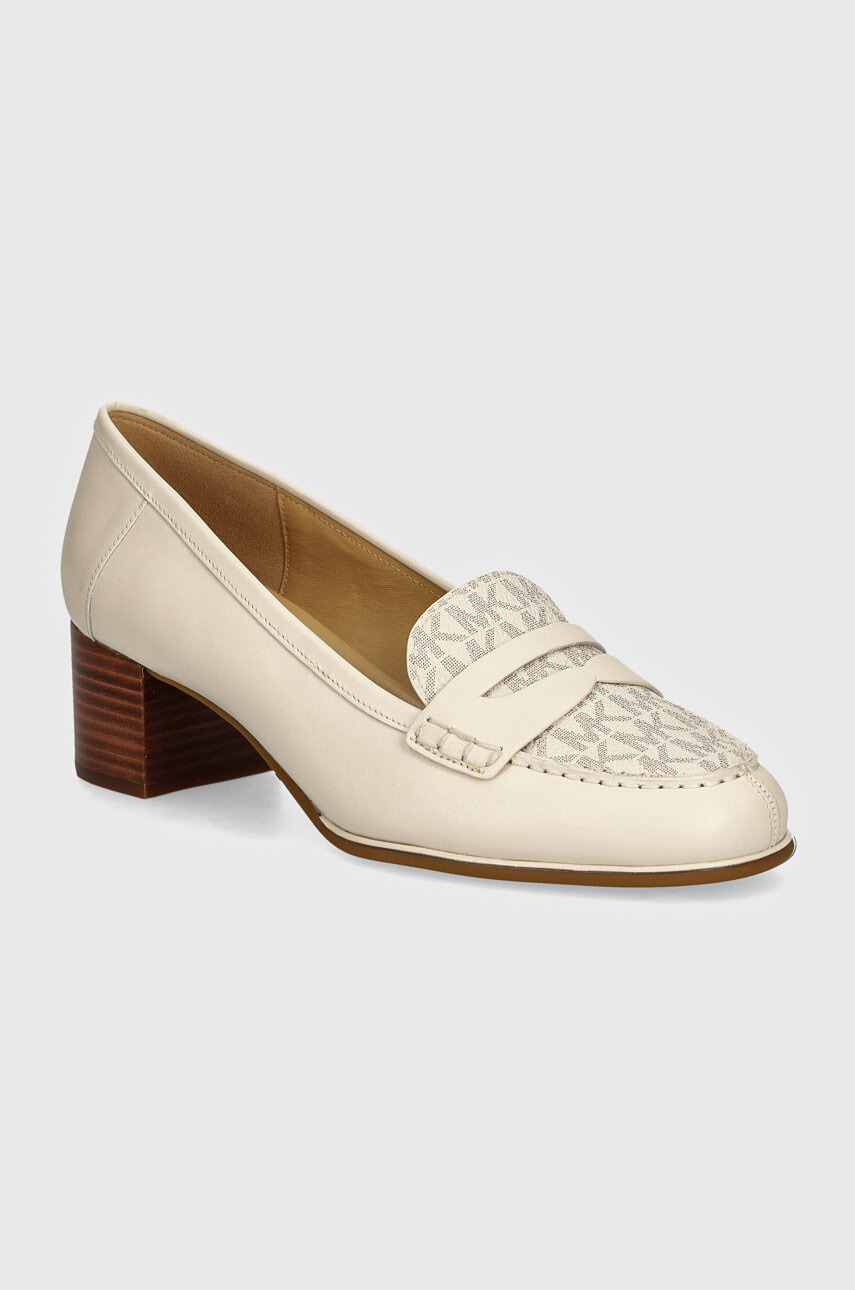 MICHAEL Michael Kors pumps Frances culoarea bej, cu toc drept, 40T4FRMP1B 289 MICHAEL Michael Kors pumps Frances culoarea bej, cu toc drept, 40T4FRMP1B 289