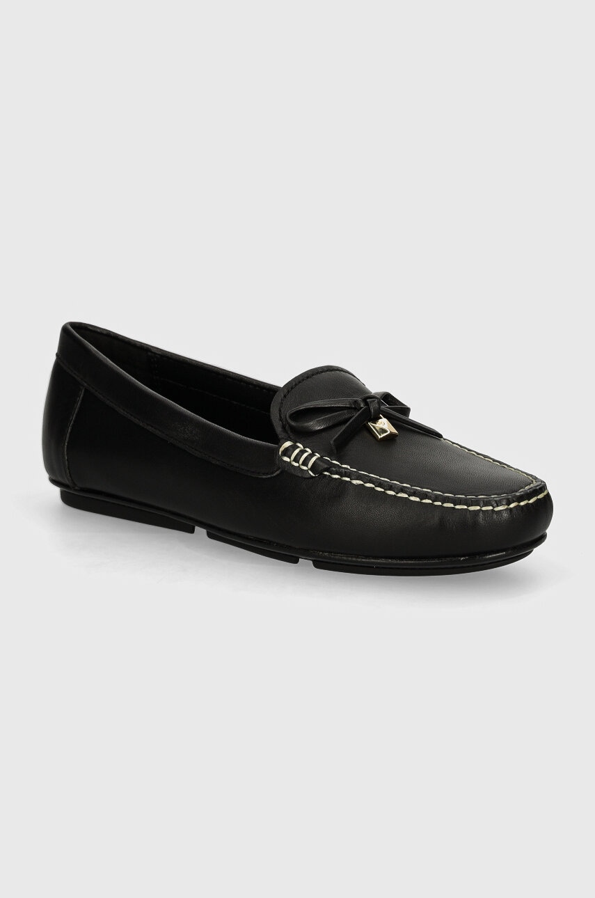 MICHAEL Michael Kors mocasini de piele Juliette femei, culoarea negru, cu toc plat, 40T4JTFR1L 001