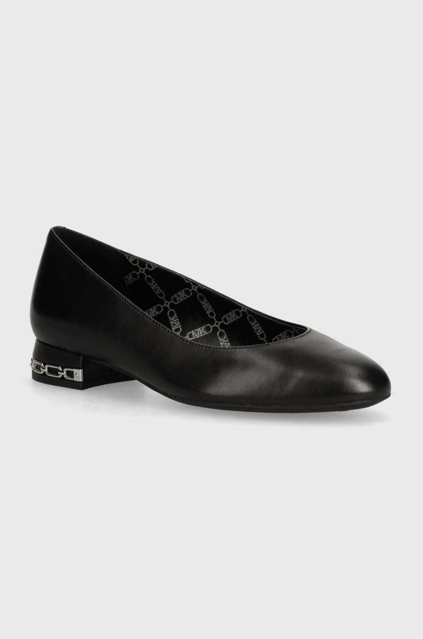 MICHAEL Michael Kors balerini de piele June culoarea negru, 40T4JUFP1L 001