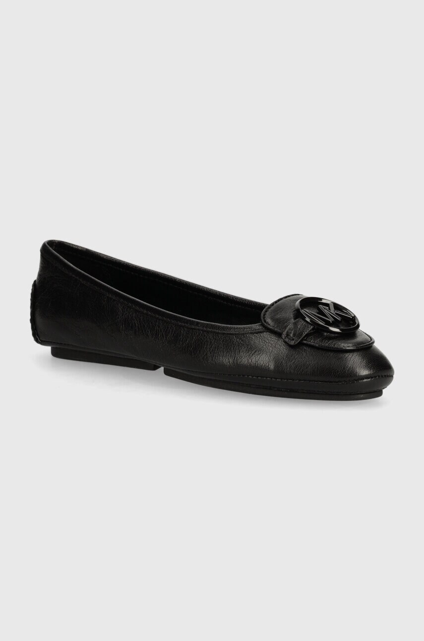 MICHAEL Michael Kors balerini de piele Lillie culoarea negru, 40R9LIFP4L 001