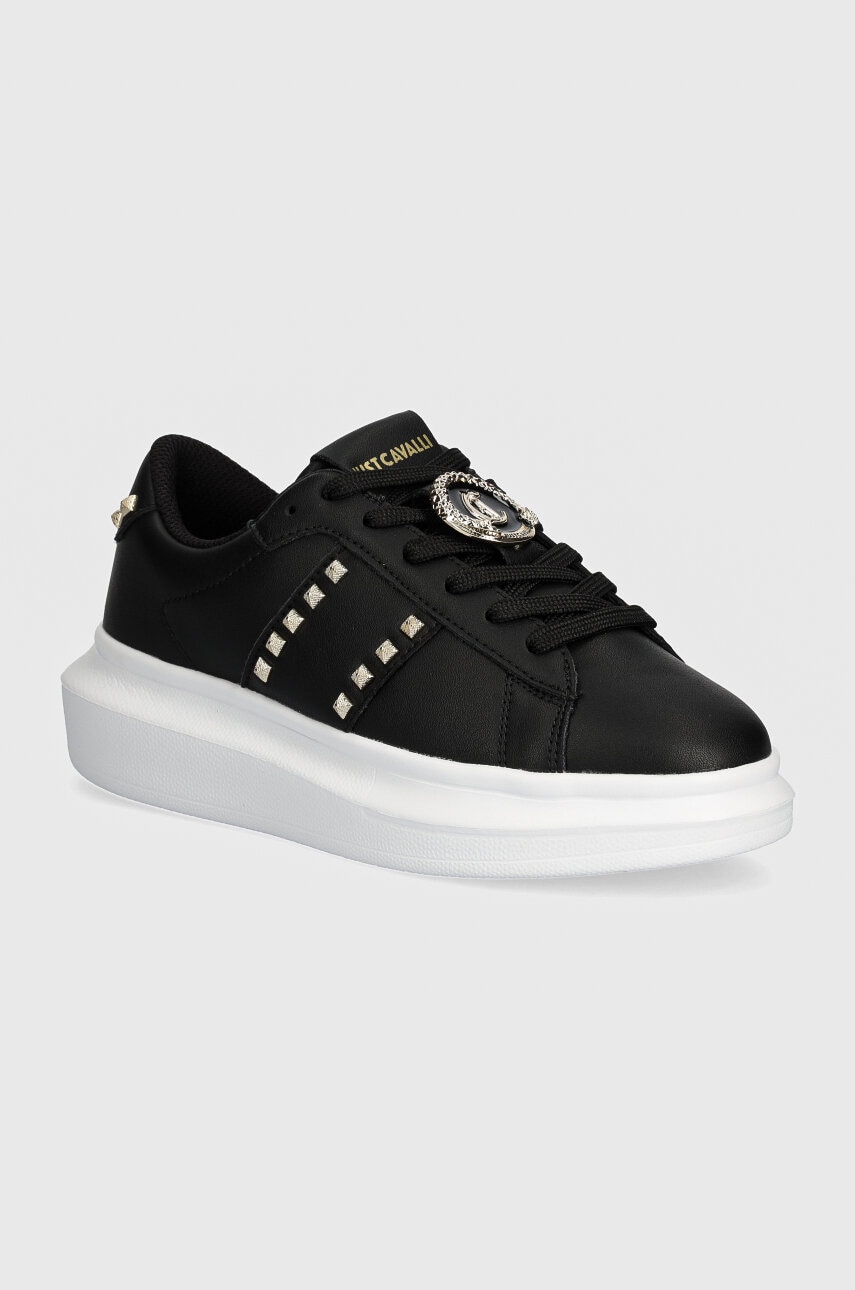 Just Cavalli sneakers din piele culoarea negru, 77RA3SB3