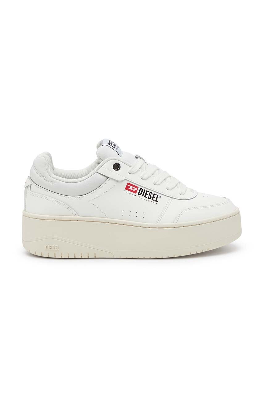 Diesel sneakers din piele S-Athene Bold Vtg W culoarea alb, Y03405-P6952-T1015