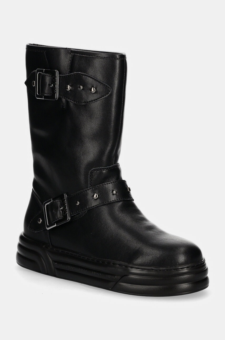 

Кожени боти Liu Jo CLEO 34 в черно с платформа BF4081P010222222, Черен