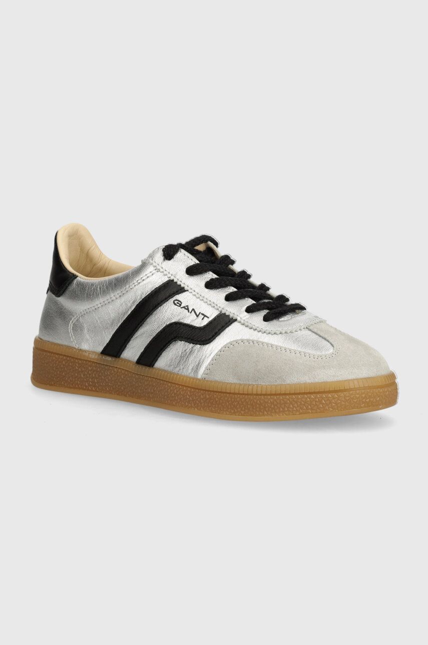 Gant sneakers din piele Cuzima culoarea argintiu, 29531664 G803