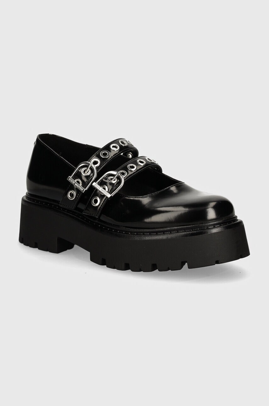 Steve Madden pantofi de piele Overt femei, culoarea negru, cu platforma, SM11003286