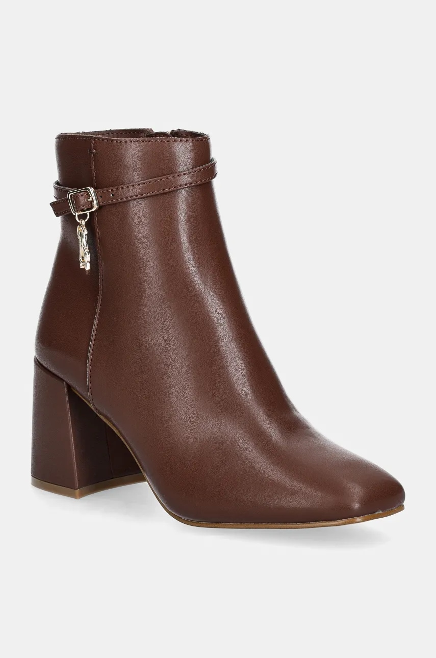 Steve Madden botine Risa-E femei, culoarea maro, cu toc drept, SM19000116 Steve Madden botine Risa-E femei, culoarea maro, cu toc drept, SM19000116
