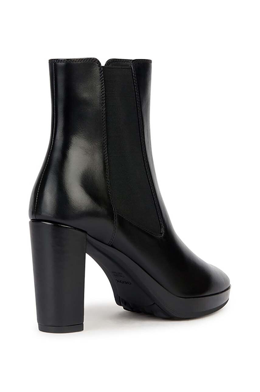 Geox bőr csizma D WALK PLEASURE 85 fekete, női, magassarkú, D35TFC 00043 C9999 termék 2. képe