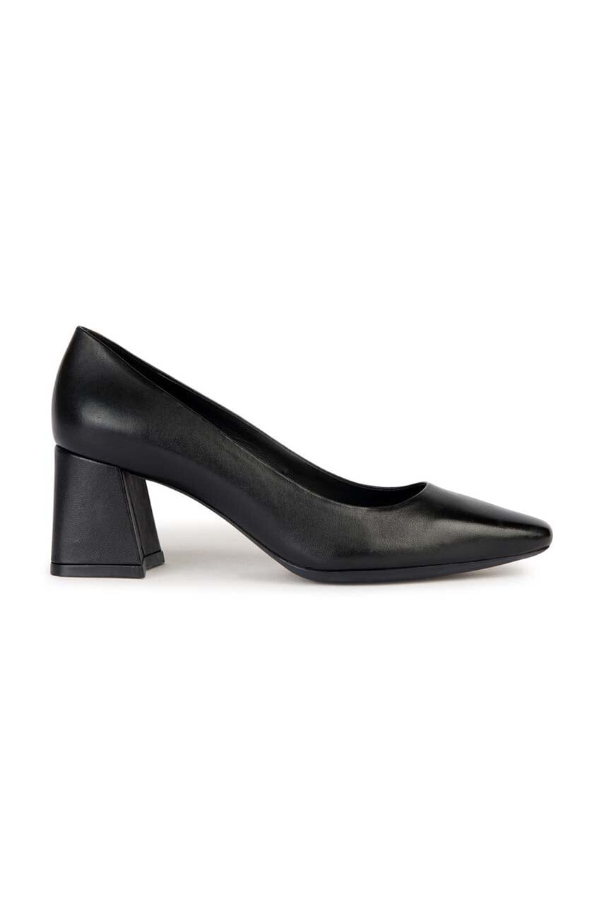 Geox pantofi de piele D GISELDA culoarea negru, cu toc drept, D36VCA 000TU C9999