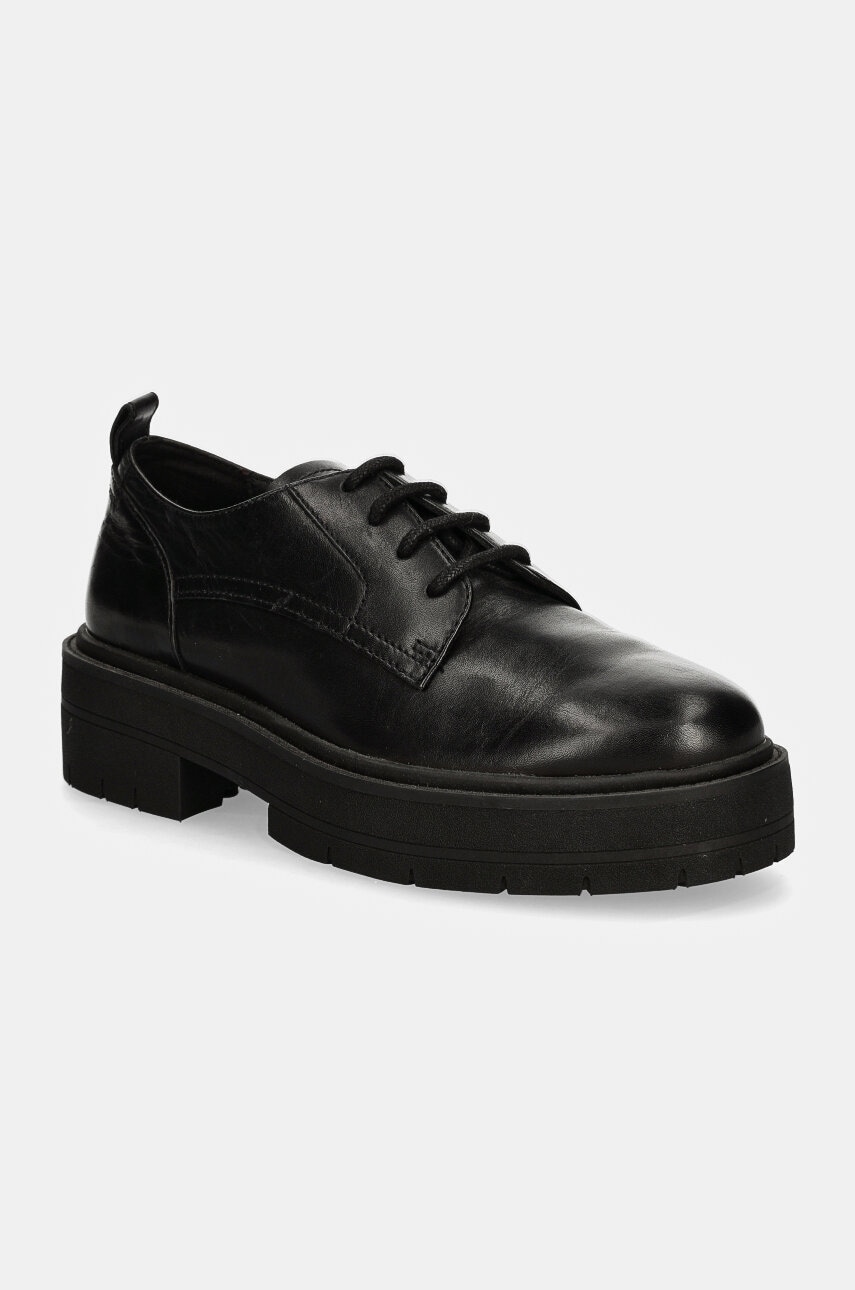 Geox pantofi de piele D SPHERICA EC7 femei, culoarea negru, cu platforma, D36VDH 00043 C9999 Geox pantofi de piele D SPHERICA EC7 femei, culoarea negru, cu platforma, D36VDH 00043 C9999