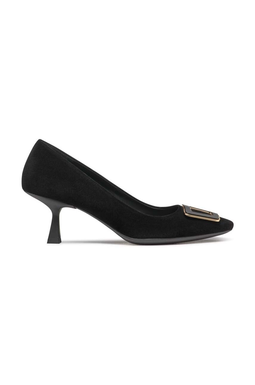 Geox tocuri din piele intoarsa D GISELDA R culoarea negru, D46MHC 00021 C9999