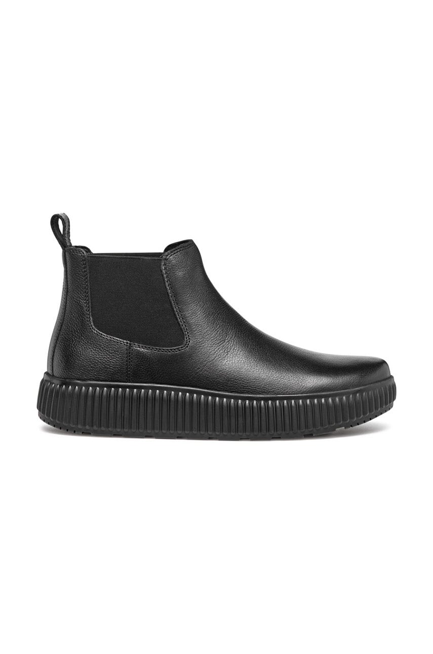 Geox botine D GRAISY femei, culoarea negru, cu toc plat, D46XFD 00046 C9999 Geox botine D GRAISY femei, culoarea negru, cu toc plat, D46XFD 00046 C9999