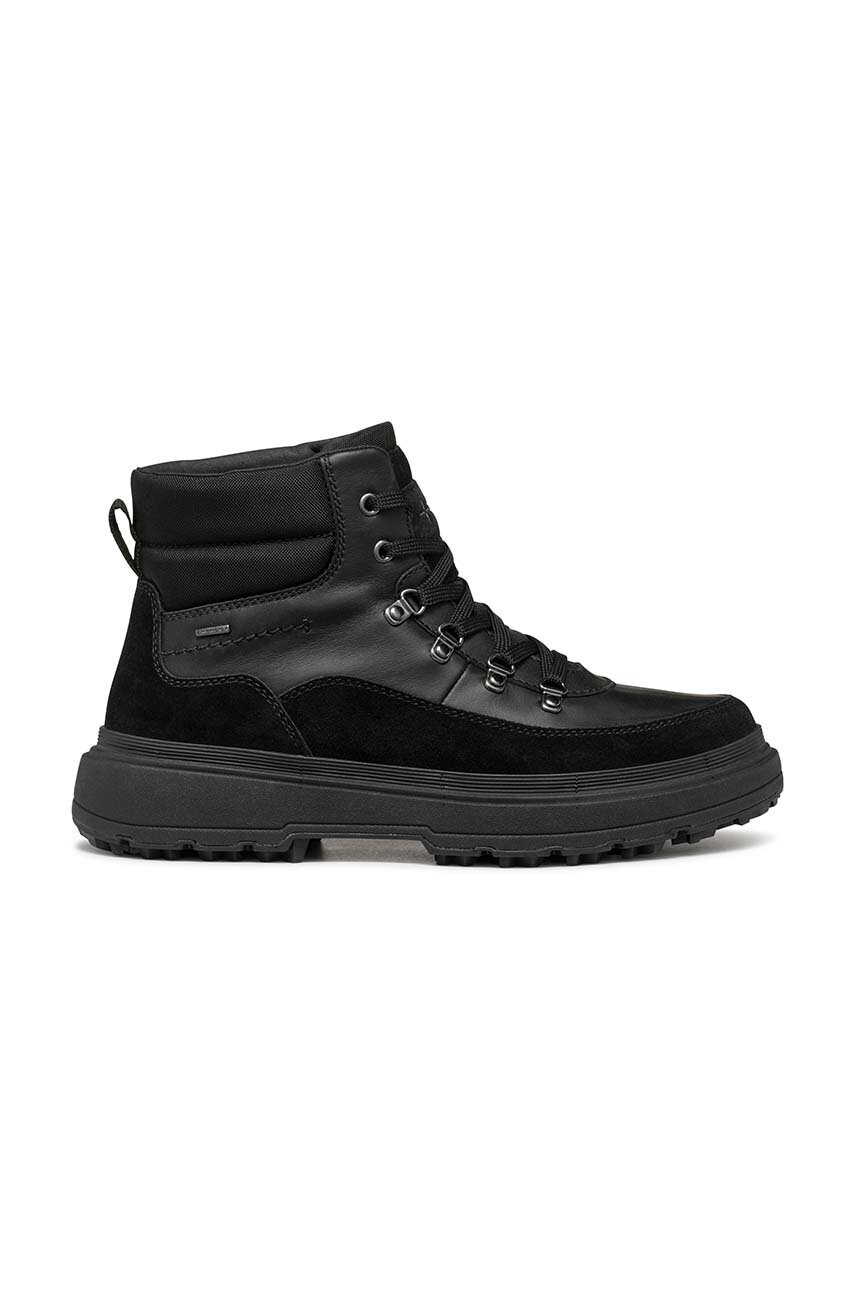 Geox botine D LAMIDIE + GRIP ABX culoarea negru, cu toc plat, D46XMA 02285 C9999