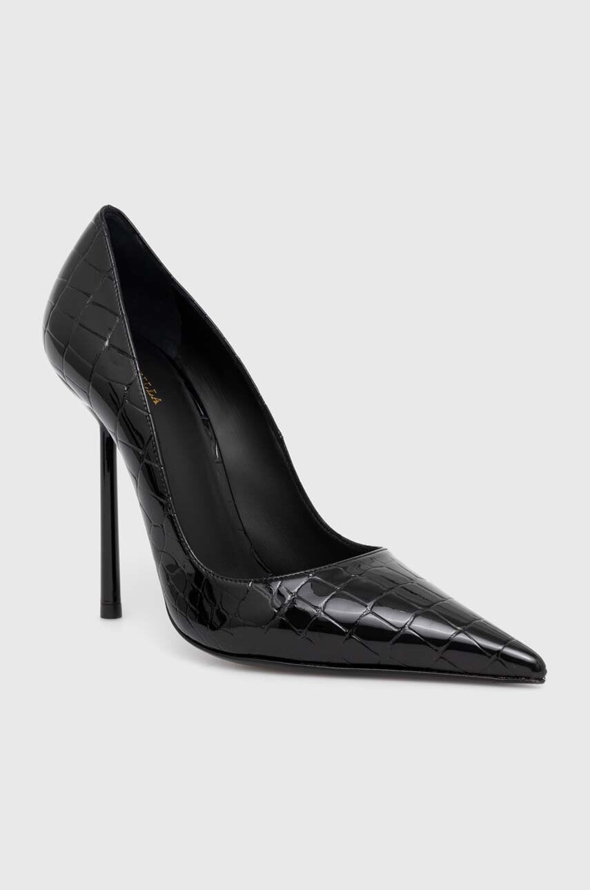 Le Silla pantofi cu toc Deco Bella culoarea negru, 4215C100BLPPLYL001