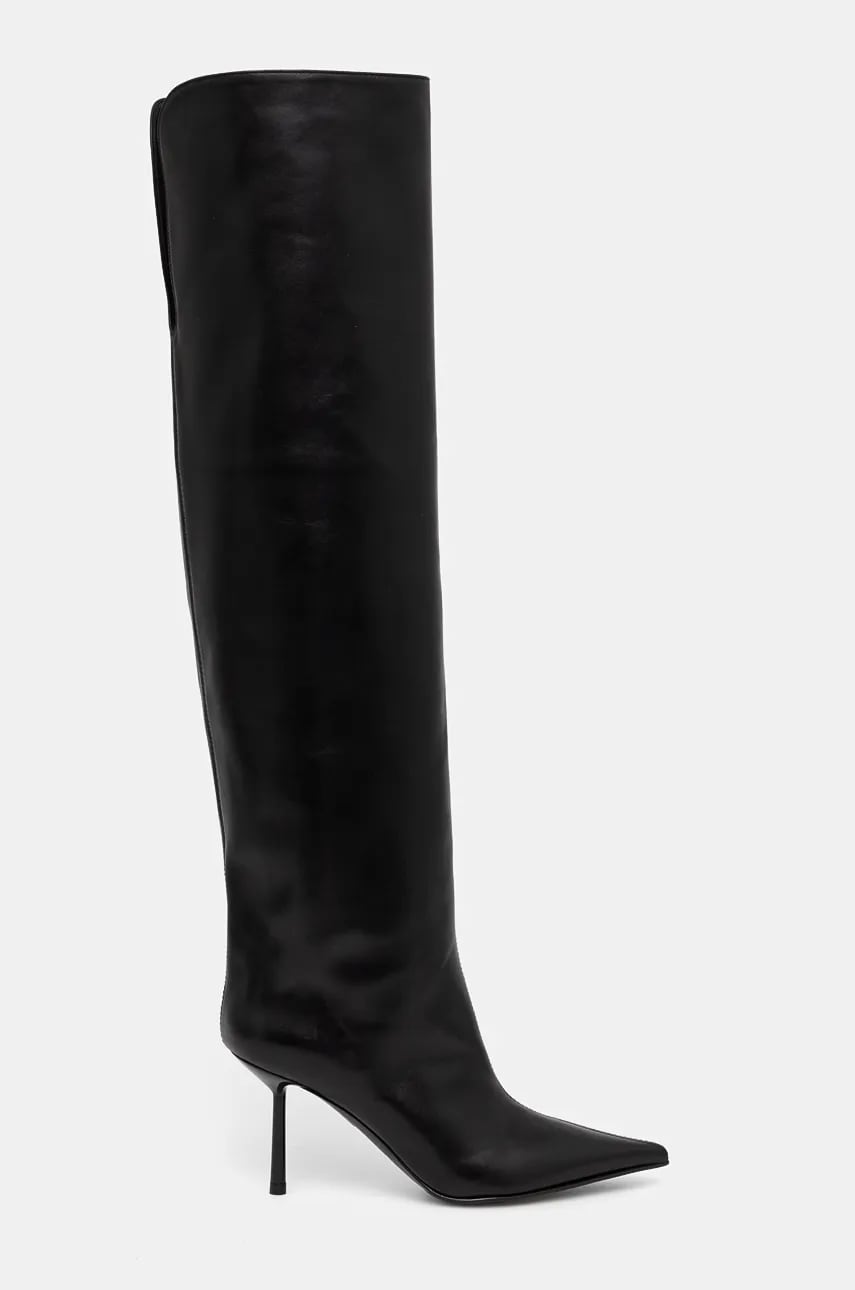 Le Silla ghete de piele Stivale Bella femei, culoarea negru, cu toc cui, 4276C080BXPPGLO001