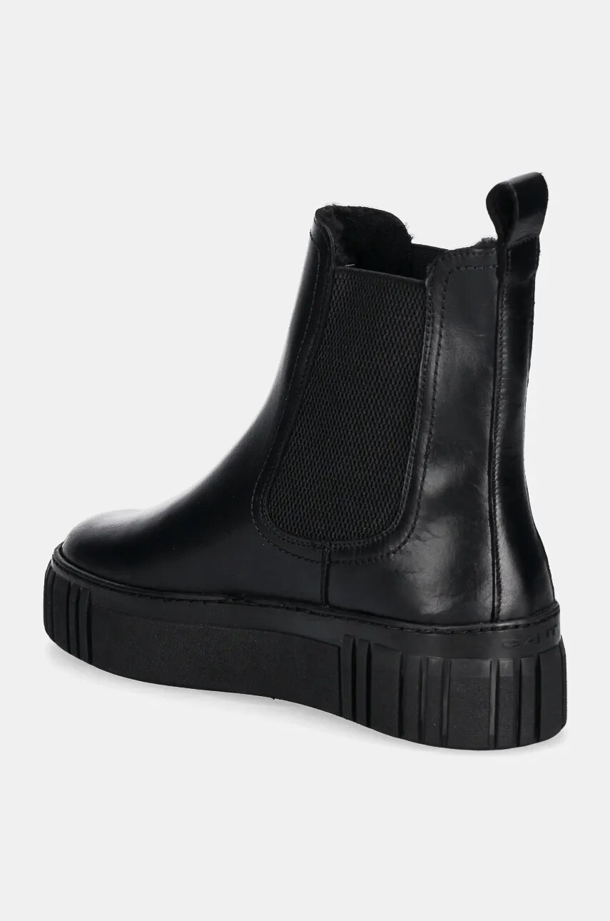 Kožené kotníkové boty Gant Snowmont dámské, černá barva, na platformě, zateplené, 29551787 G00