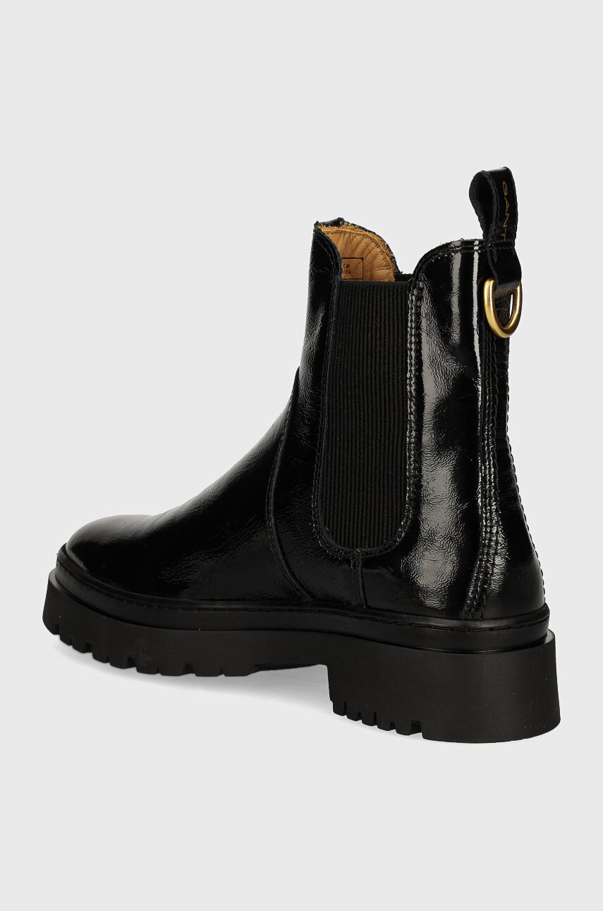 Шкіряні черевики Gant Aligrey жіночі колір чорний на плоскому ходу 29551764 G00 
