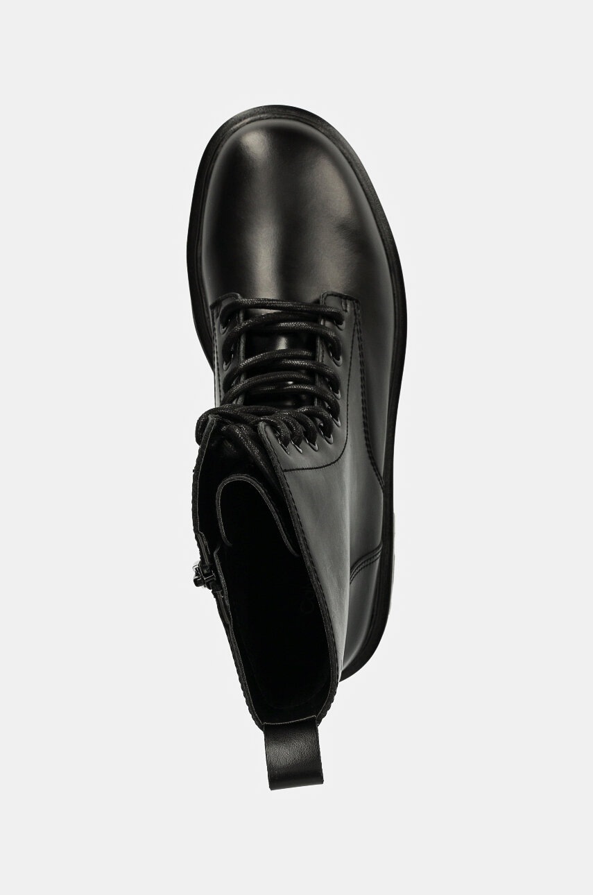 Μποτάκια εργασίας Calvin Klein Jeans FLATFORM HIGH LACE UP MG DL χρώμα: μαύρο, YW0YW01535 φωτογραφία