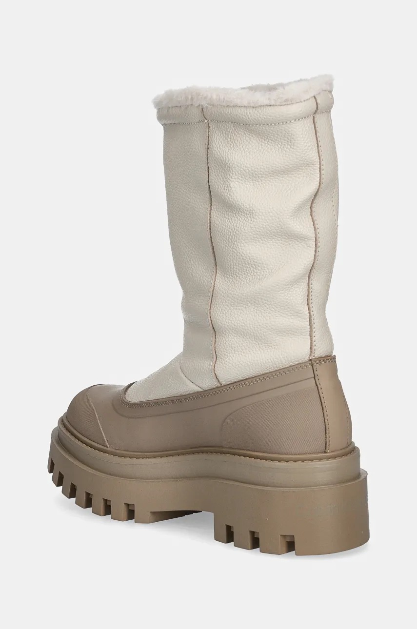 Μποτάκια Calvin Klein Jeans FLATFORM CHELSEA BOOT PADDED χρώμα: μπεζ, YW0YW01558 φωτογραφία