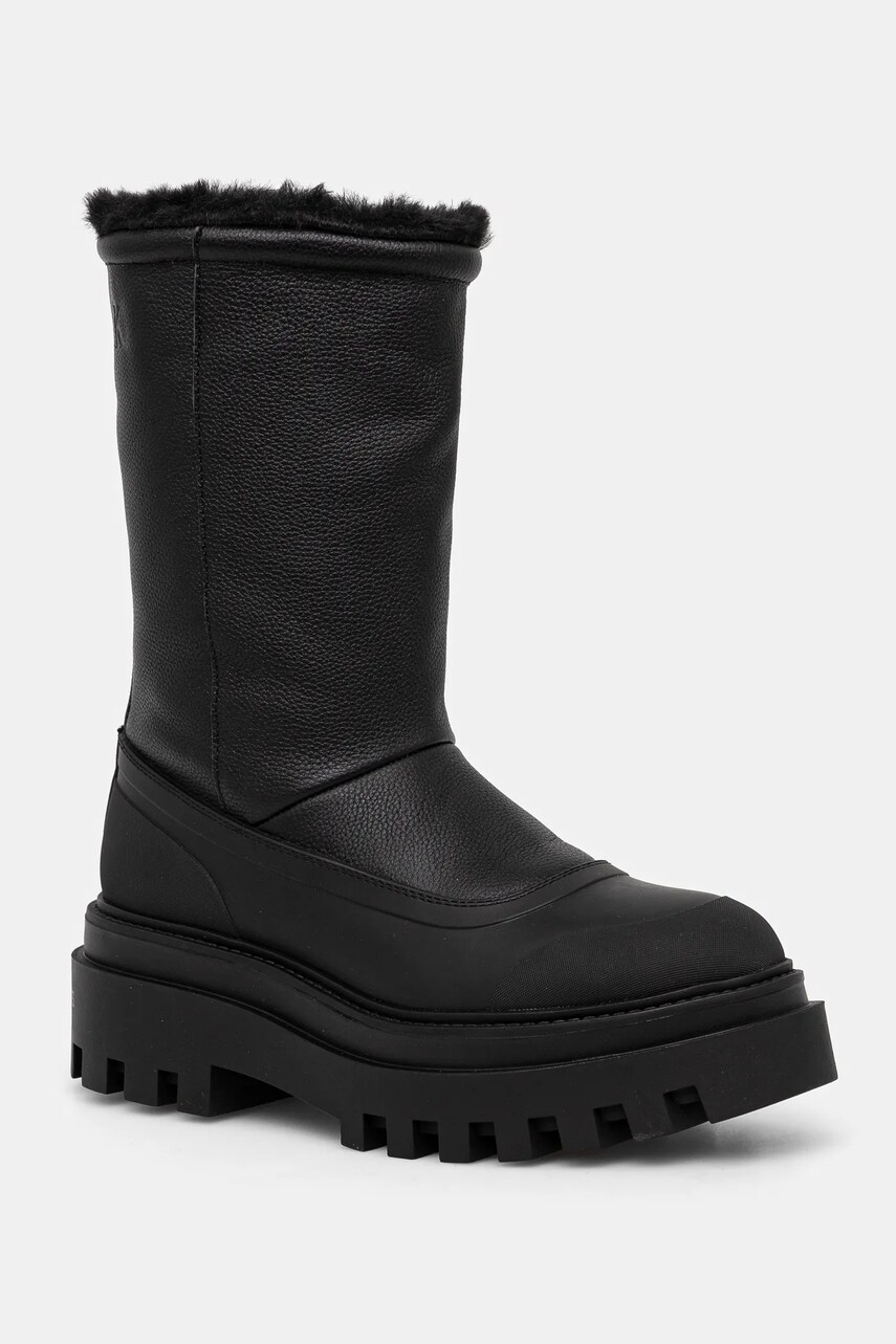 Levně Nízké kozačky Calvin Klein Jeans FLATFORM CHELSEA BOOT PADDED dámské, černá barva, na plochém podpatku, zateplené, YW0YW01558