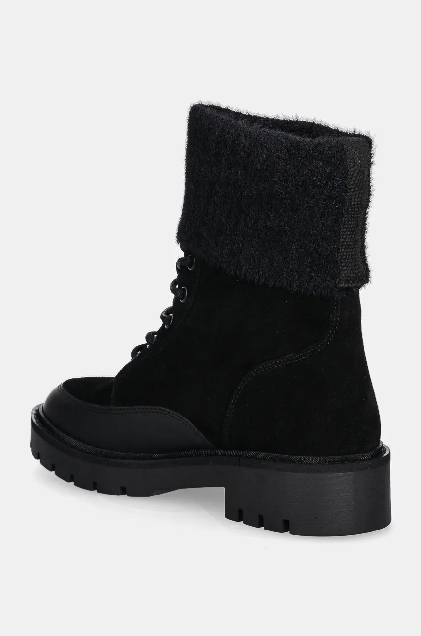 Μποτάκια Calvin Klein Jeans COMBAT MID LACE UP BOOT WL χρώμα: μαύρο, YW0YW01599 φωτογραφία