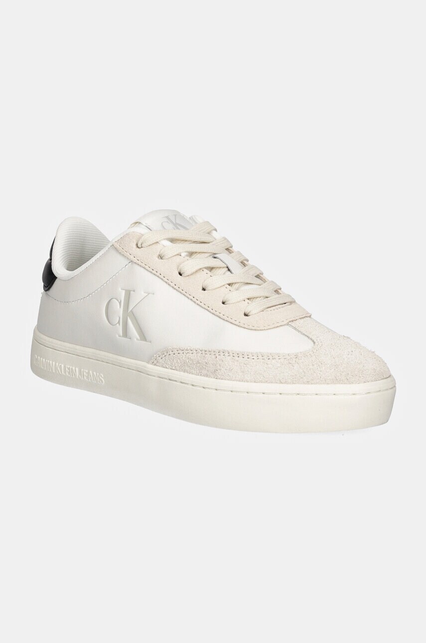 

Кожени маратонки Calvin Klein Jeans CLASSIC CUPSOLE LOW MG MIX в бяло YW0YW01611, Бял