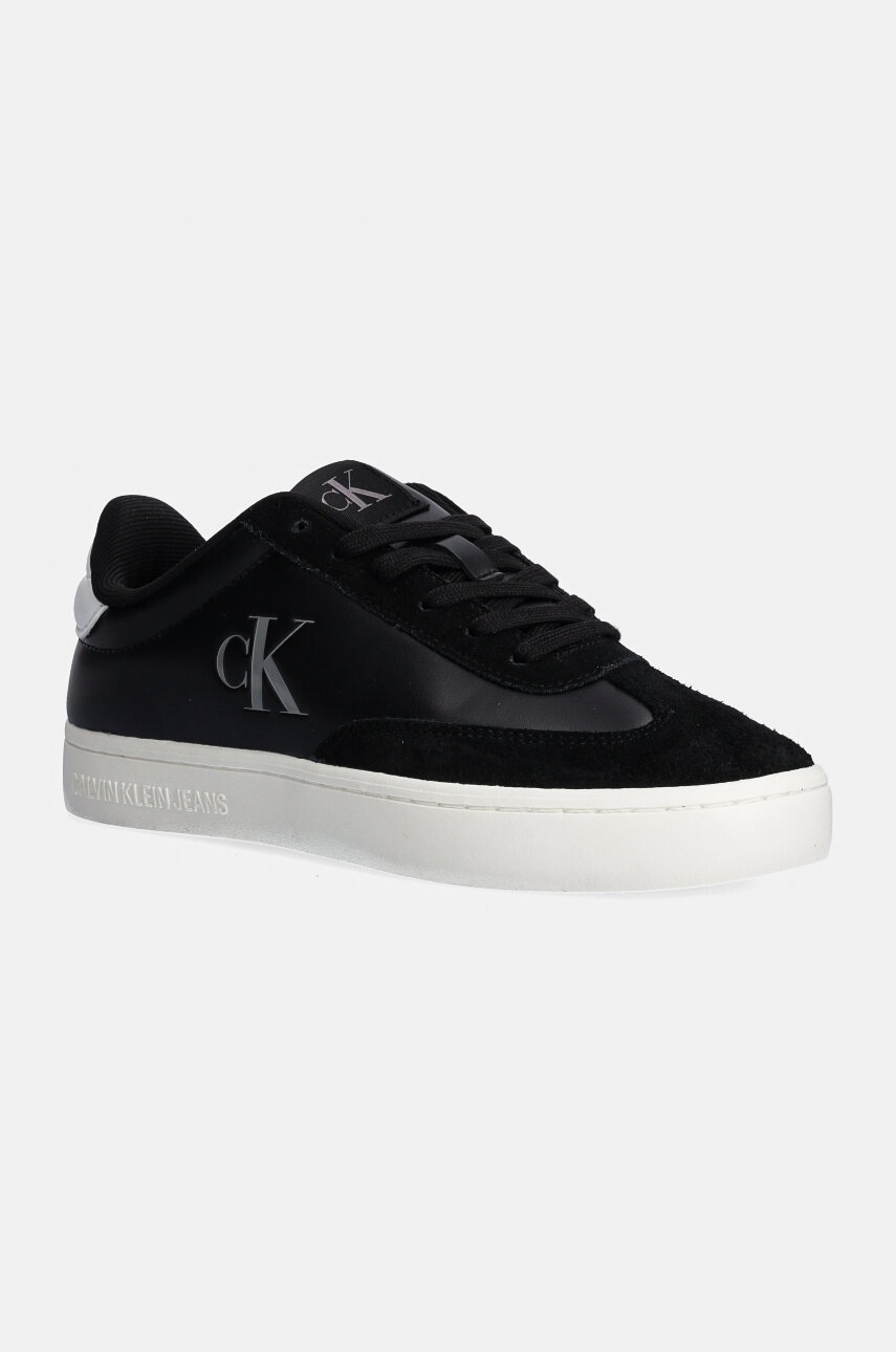 

Кожени маратонки Calvin Klein Jeans CLASSIC CUPSOLE LOW MG MIX в черно YW0YW01611, Черен