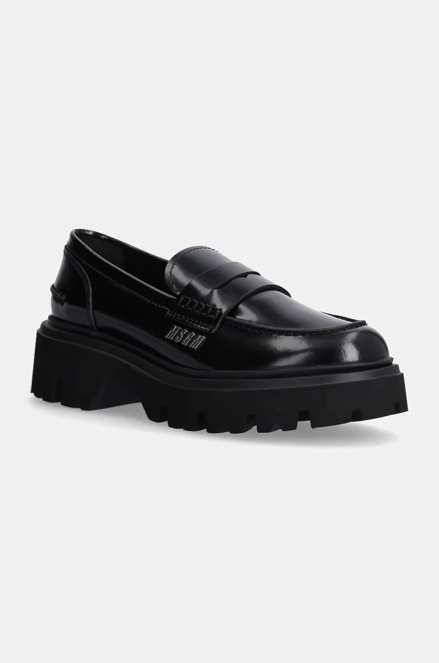 MSGM pantofi de piele femei, culoarea negru, cu platforma, 3741MDS153 513 MSGM pantofi de piele femei, culoarea negru, cu platforma, 3741MDS153 513