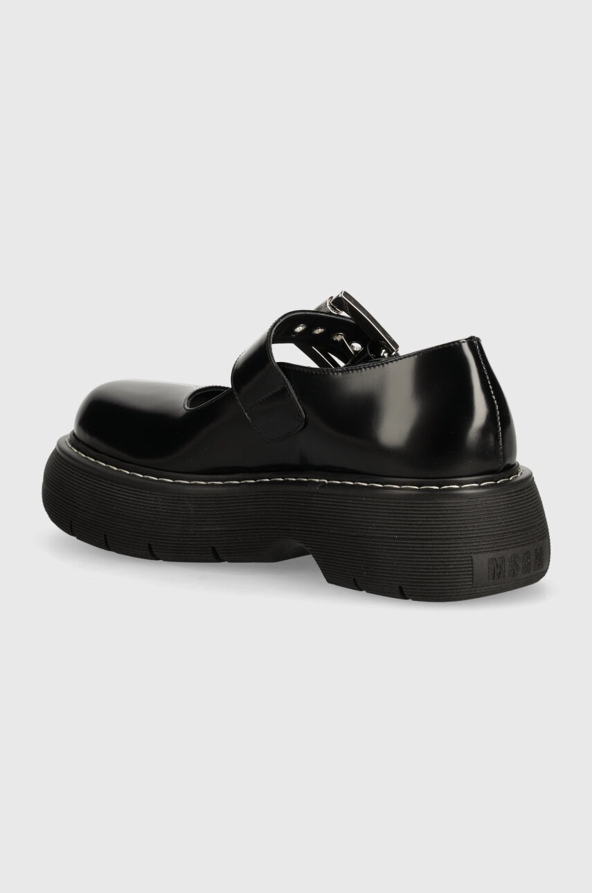 MSGM bőr félcipő fekete, női, platformos, 3741MDS858 629 termék 2. képe