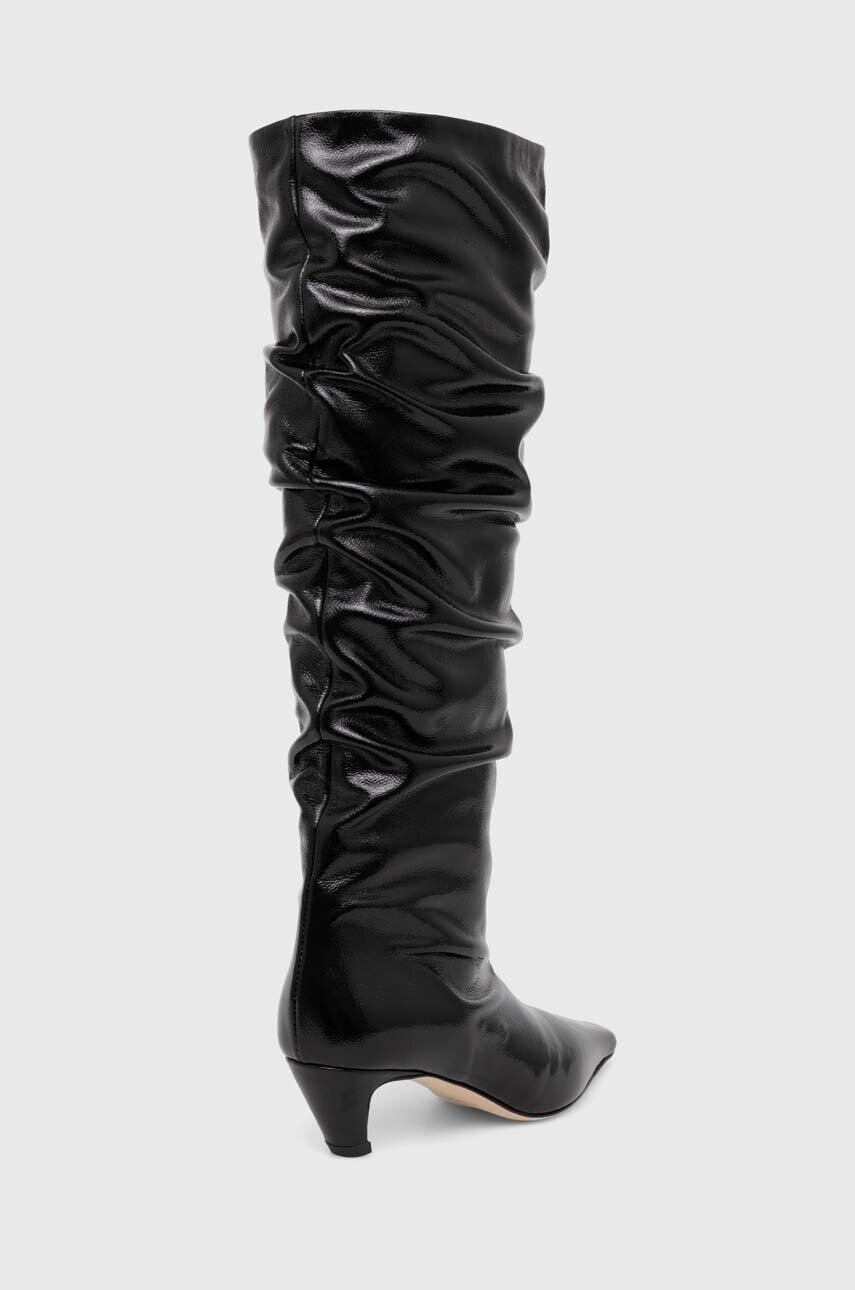 Δερμάτινες μπότες MSGM γυναικείες, χρώμα: μαύρο, 3741MDS710 848 φωτογραφία