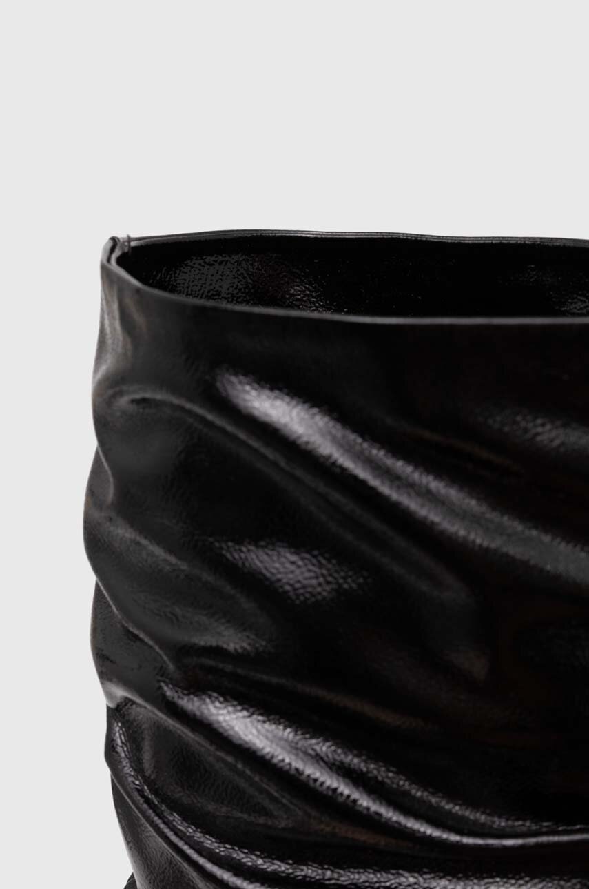 Δερμάτινες μπότες MSGM γυναικείες, χρώμα: μαύρο, 3741MDS710 848 φωτογραφία