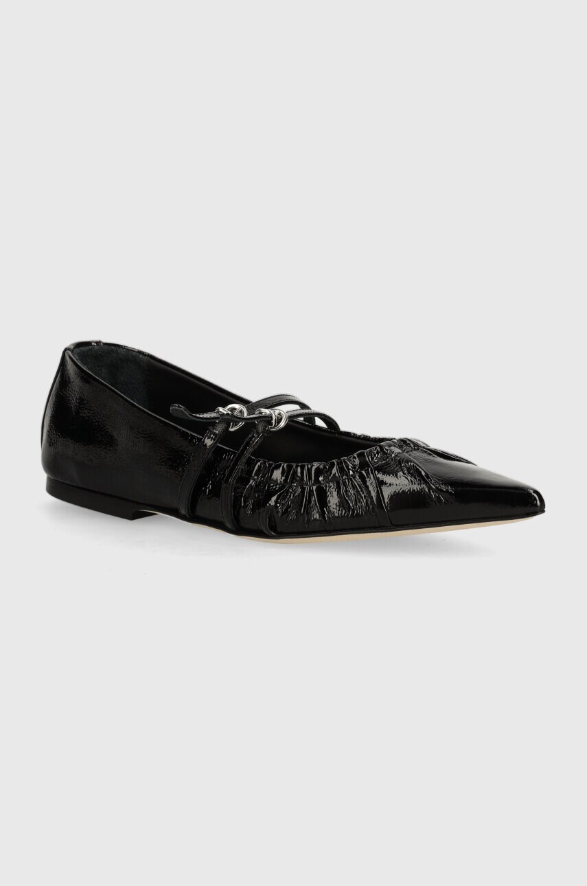 MSGM balerini de piele culoarea negru, 3741MDS420 848