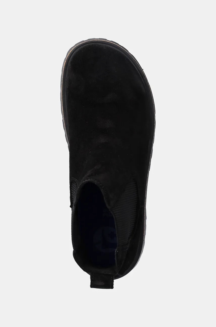 Замшеві черевики Birkenstock Highwood Slip On Mid жіночі колір чорний на плоскому ходу 1028187 