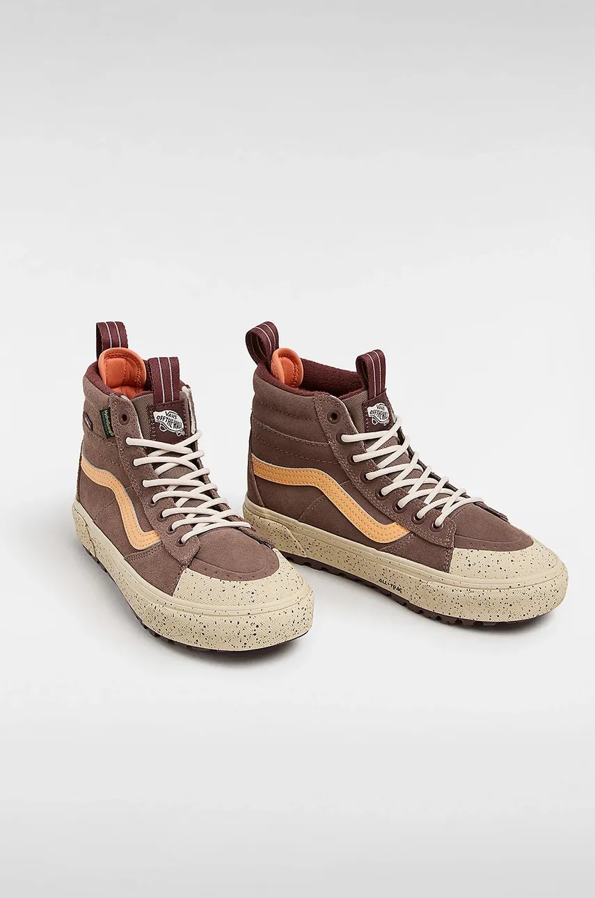 Πάνινα παπούτσια Vans MTE Sk8-Hi Waterproof χρώμα: καφέ, VN000CVTTUP1 φωτογραφία