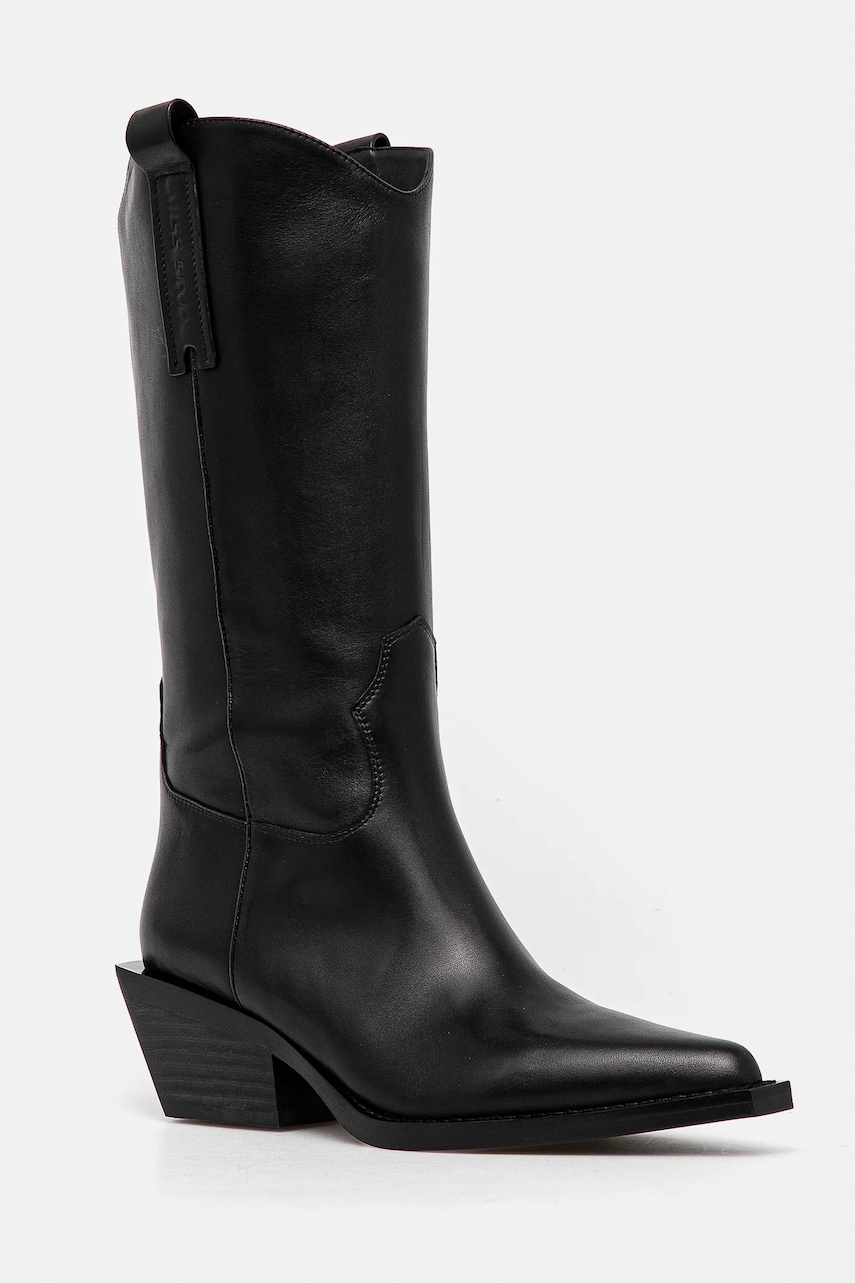 Miss Sixty ghete de piele femei, culoarea negru, cu toc drept, 6L3QJ8970000