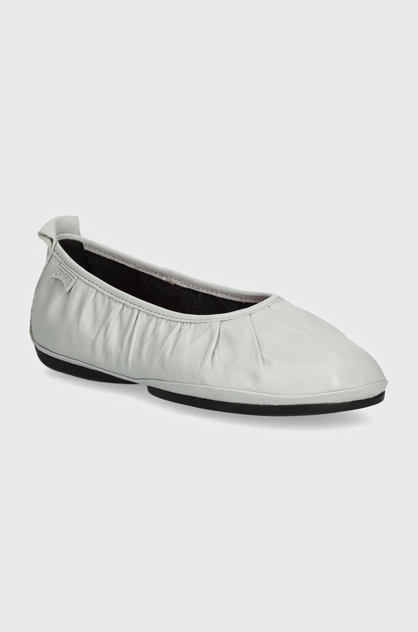 Camper balerini de piele Right Nina culoarea gri, K201704-003