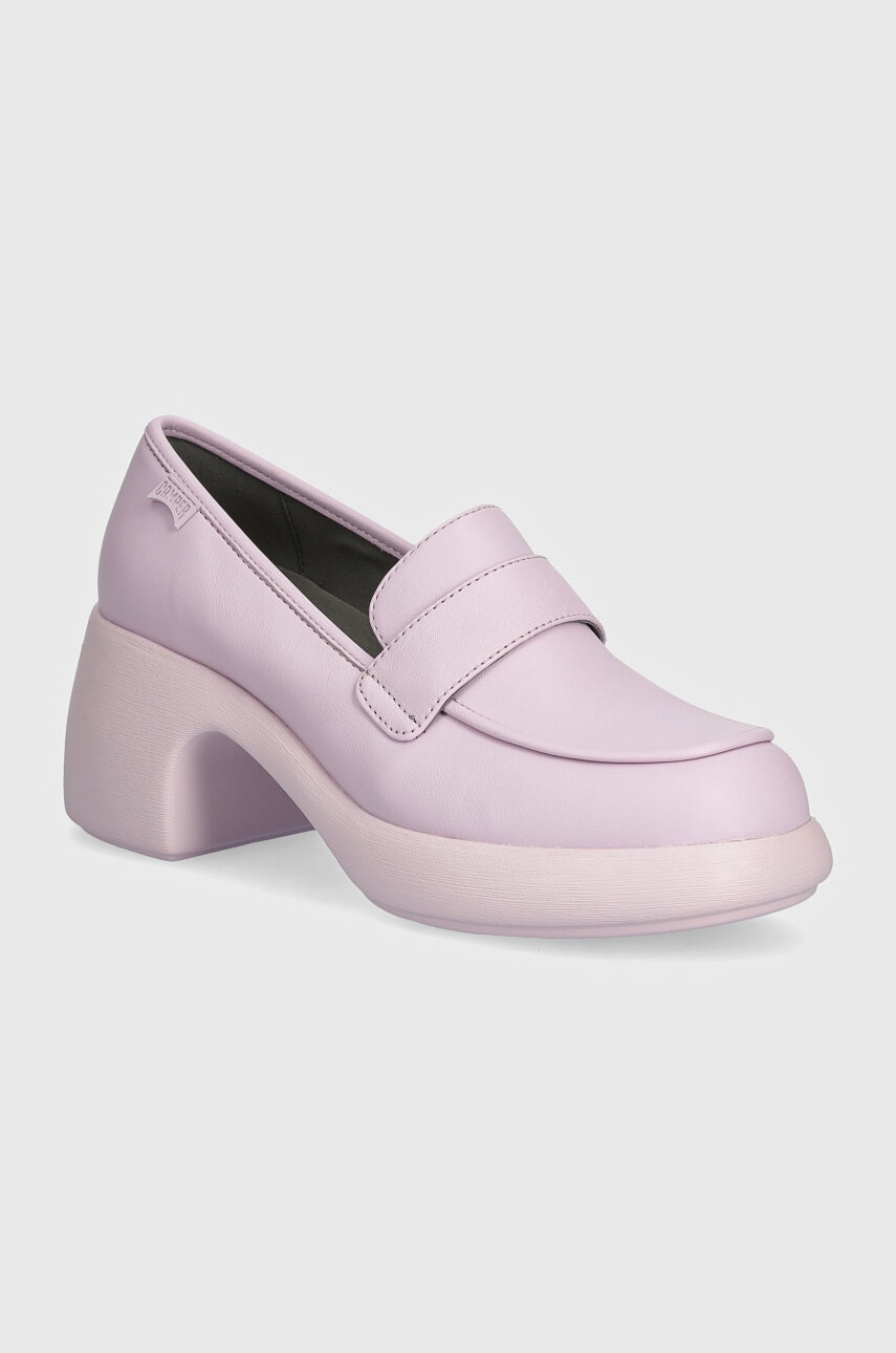Camper pantofi de piele Thelma II culoarea violet, cu toc drept, K201292-019 Camper pantofi de piele Thelma II culoarea violet, cu toc drept, K201292-019