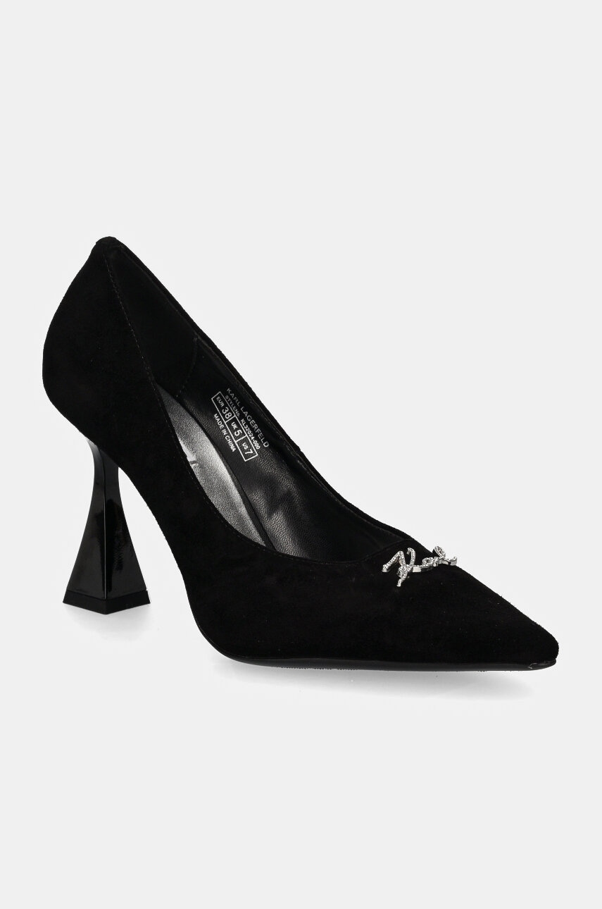 Karl Lagerfeld tocuri din piele intoarsa DEBUT II culoarea negru, KL32024