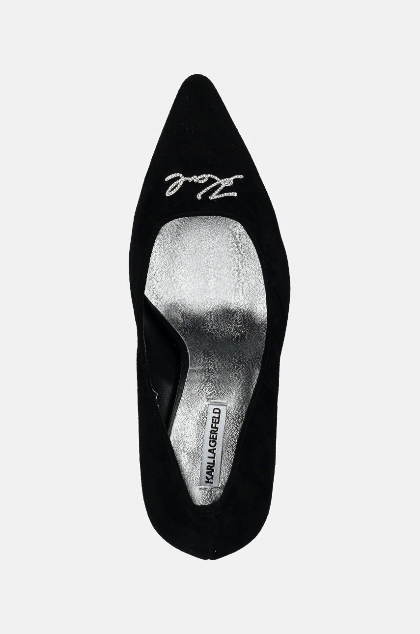 Замшеві туфлі Karl Lagerfeld DEBUT II колір чорний KL32024 