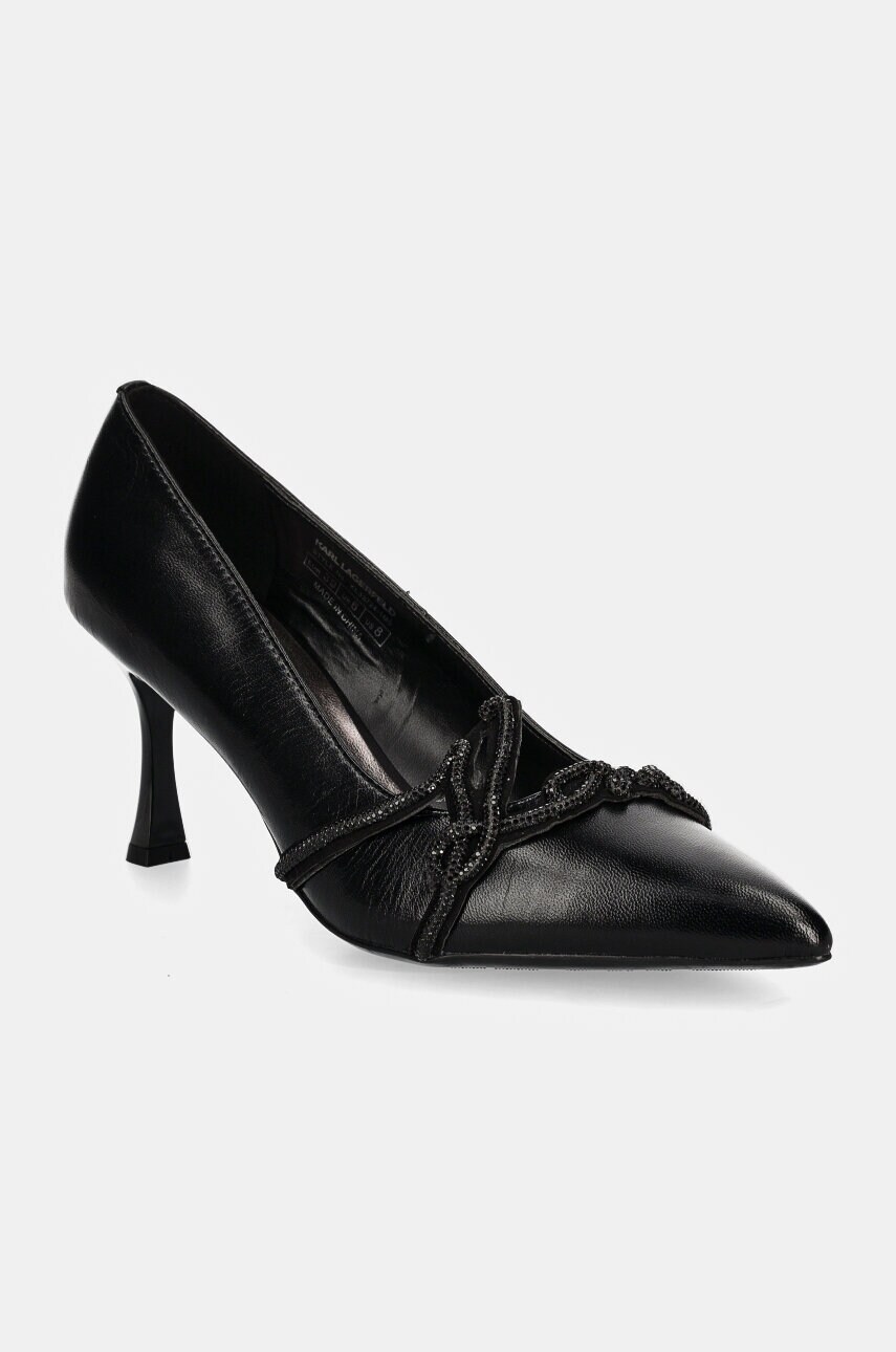 Karl Lagerfeld pantofi cu toc SIENNA culoarea negru, KL32724 Karl Lagerfeld pantofi cu toc SIENNA culoarea negru, KL32724