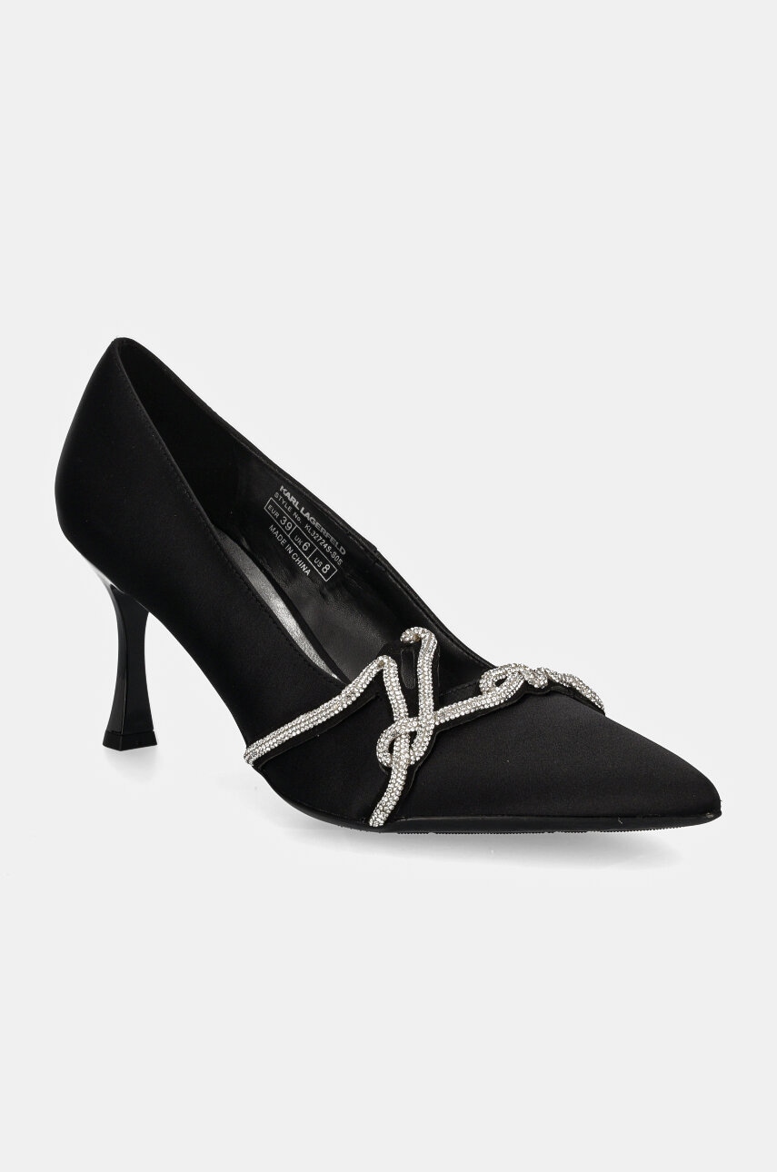 Karl Lagerfeld pantofi cu toc SIENNA culoarea negru, KL32724S