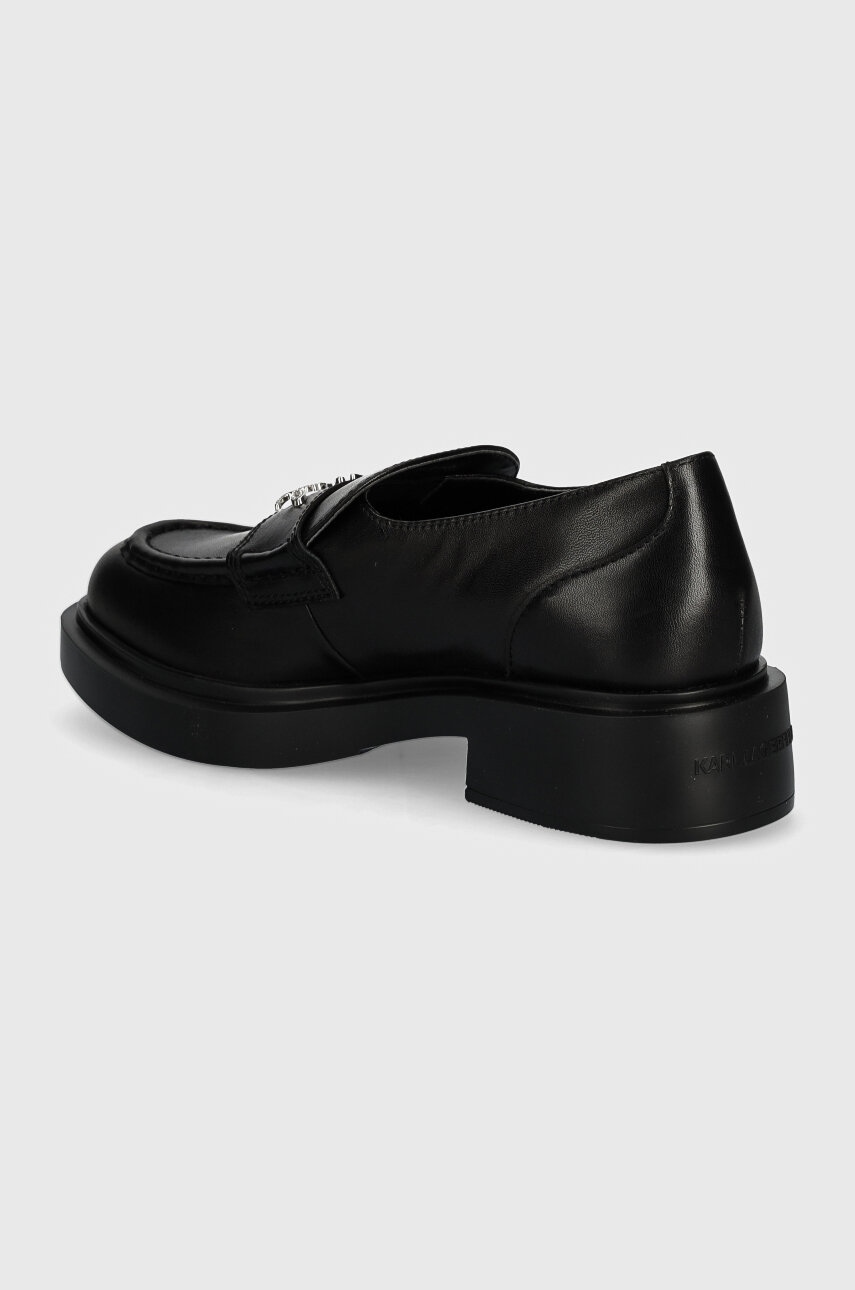 Karl Lagerfeld bőr mokaszin MACIE fekete, női, platformos, KL41213 termék 2. képe