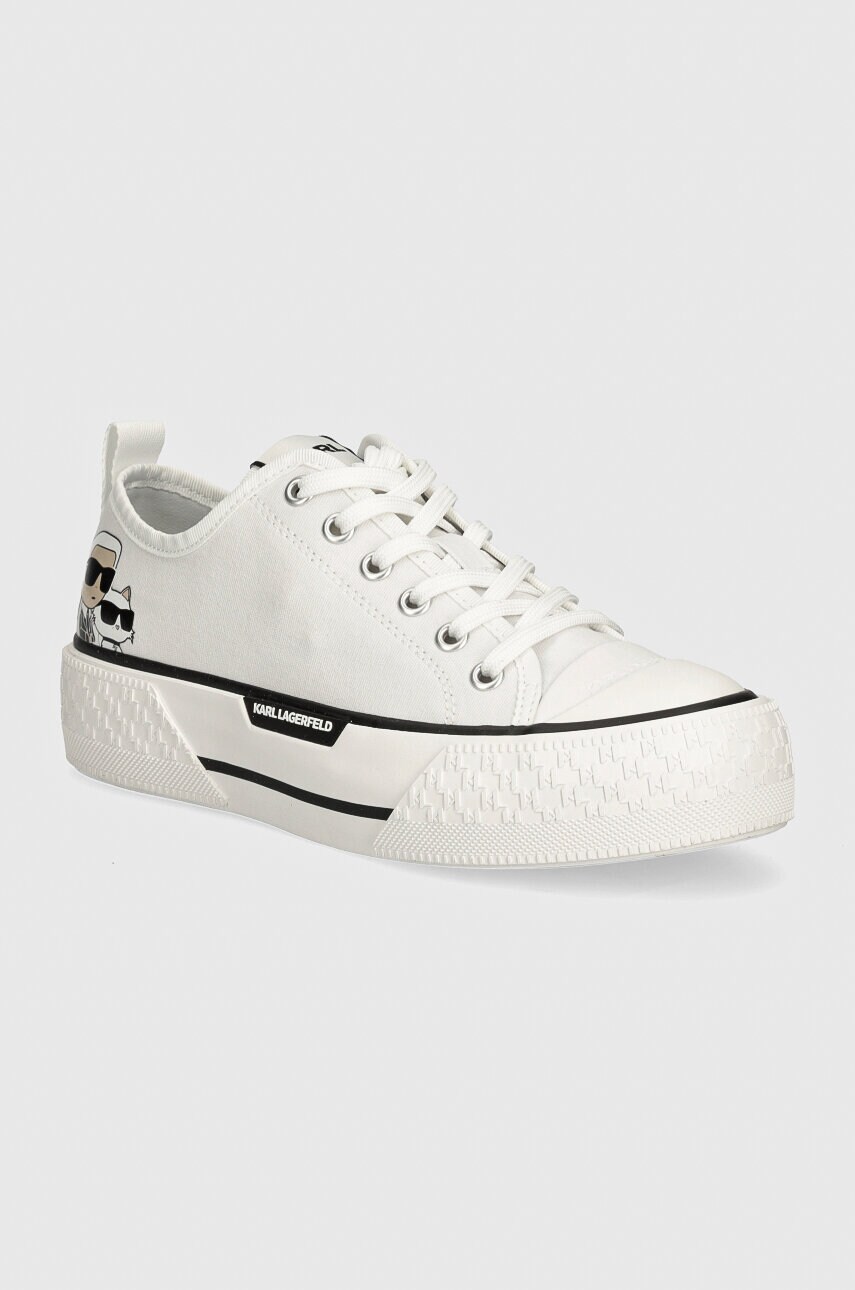 Karl Lagerfeld tenisi KAMPUS MAX III femei, culoarea alb, KL60614