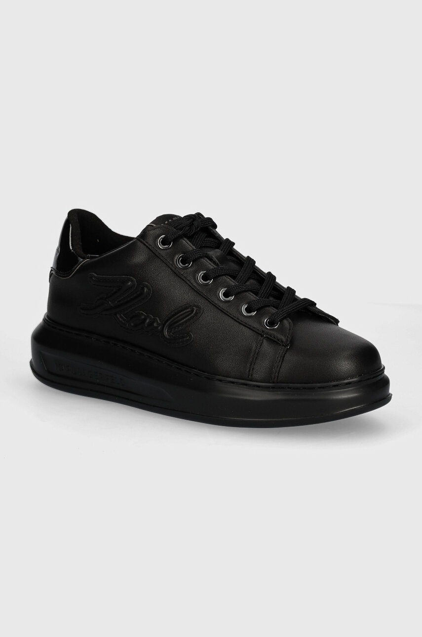 

Кожени маратонки Karl Lagerfeld KAPRI в черно KL62511A, Черен