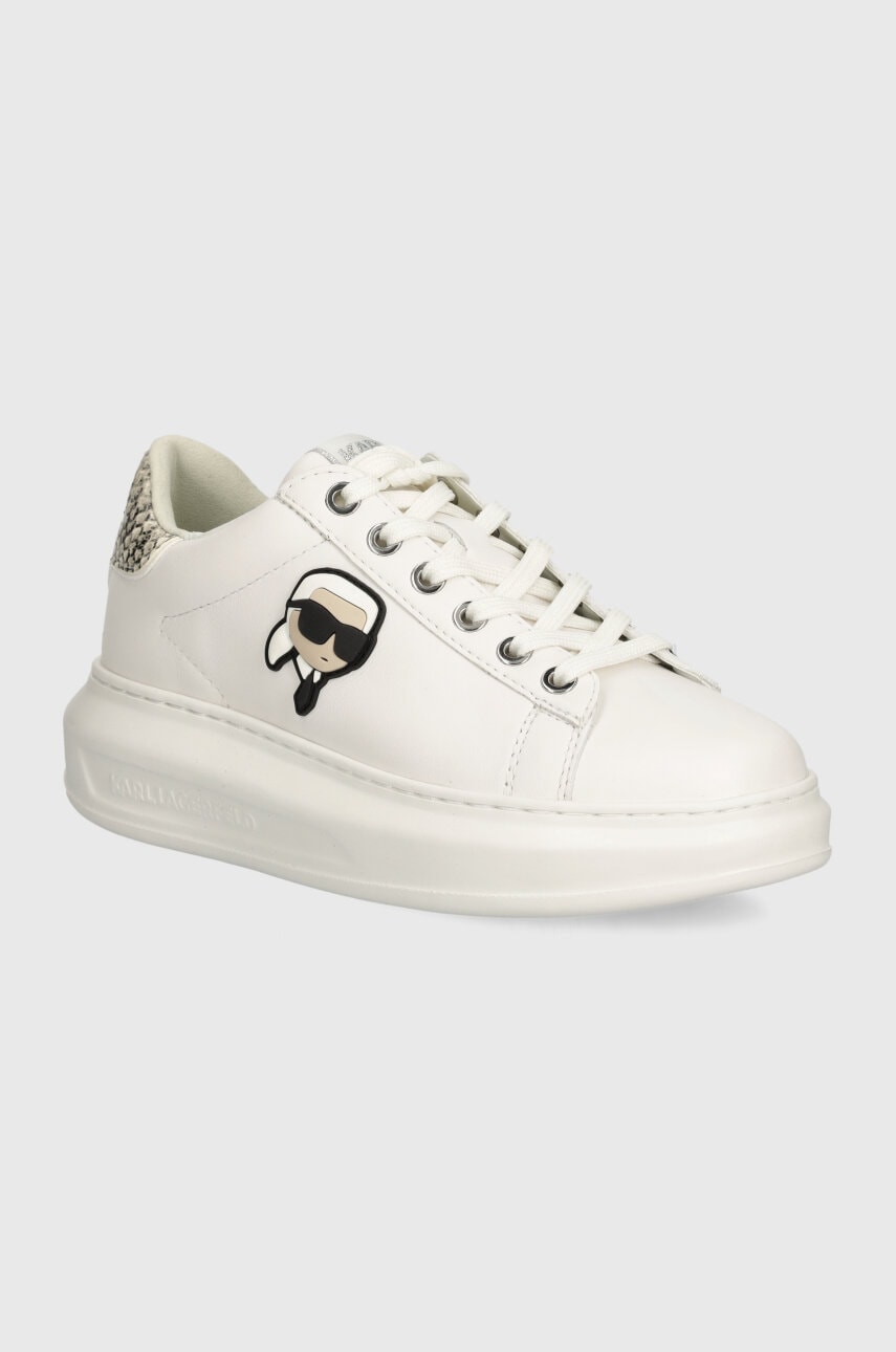 Karl Lagerfeld sneakers din piele KAPRI culoarea alb, KL62528F