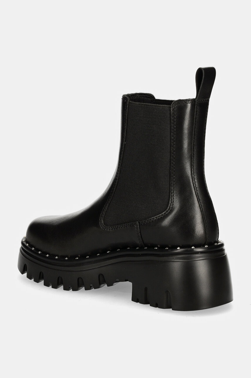 Karl Lagerfeld bőr bokacsizma KOMBAT fekete, női, platformos, KL45344 termék 2. képe