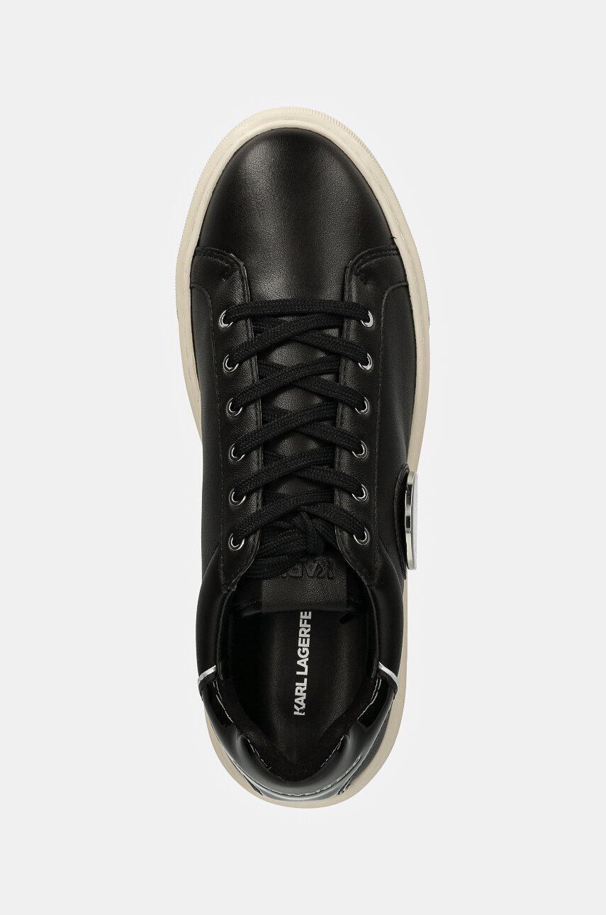 Δερμάτινα αθλητικά παπούτσια Karl Lagerfeld MAXI KUP χρώμα: μαύρο, KL62212 φωτογραφία
