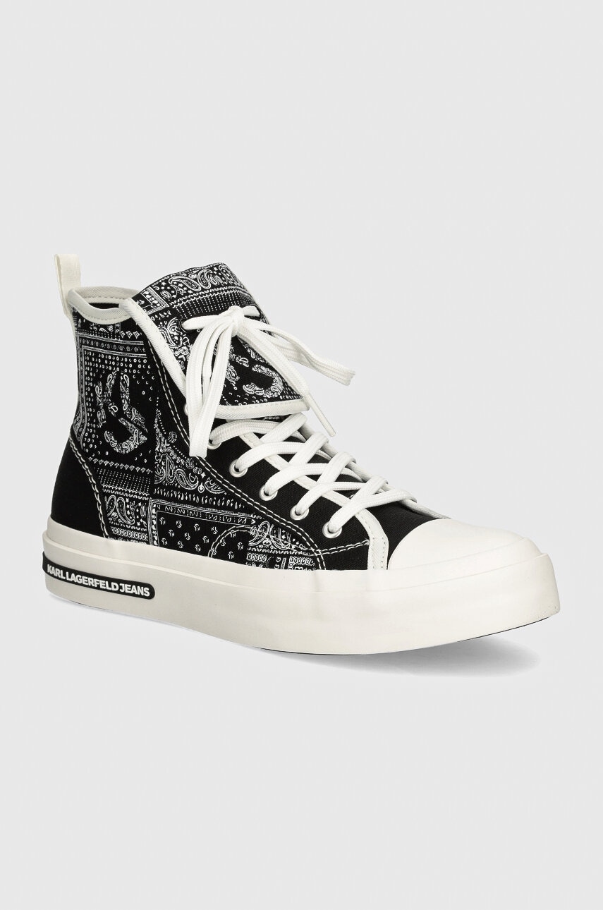 Karl Lagerfeld Jeans tenisi KLJ VULC femei, culoarea negru, KLJ60955 Karl Lagerfeld Jeans tenisi KLJ VULC femei, culoarea negru, KLJ60955