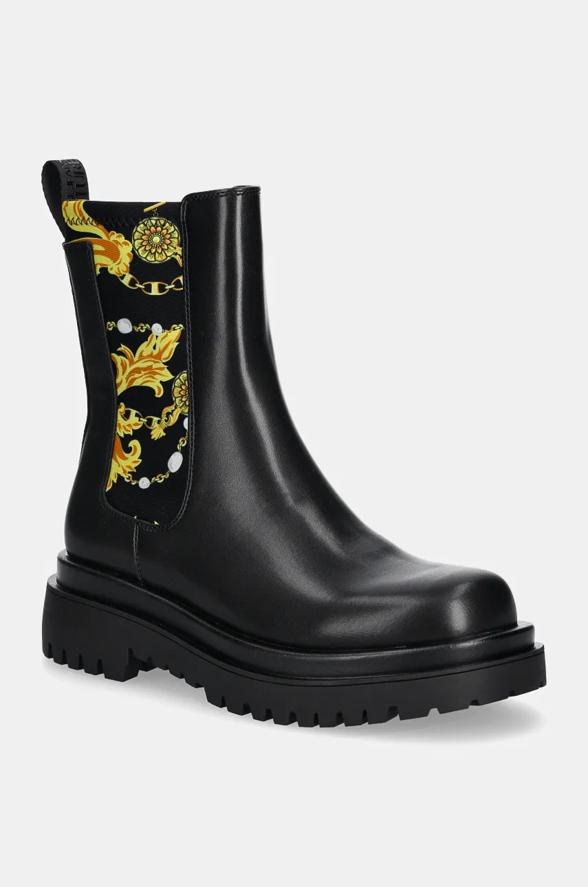 Versace Jeans Couture cizme Drew femei, culoarea negru, cu platforma, 77VA3S60 ZS867 G89